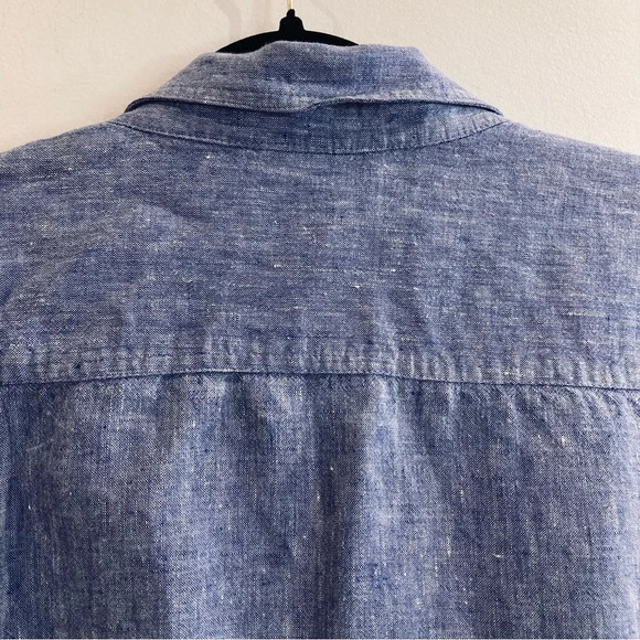 DG2 by Diane Gilman Sz 1X (estimated) 100% Linen Collar Button Up Shirt Blouse - Picture 3 of 5